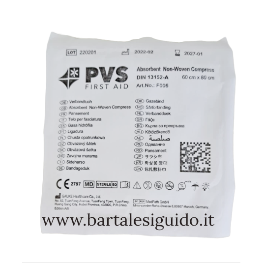 TELO STERILE  TNT 60X80 RICAMBIO PER VALIGETTA PRONTO SOCCORSO