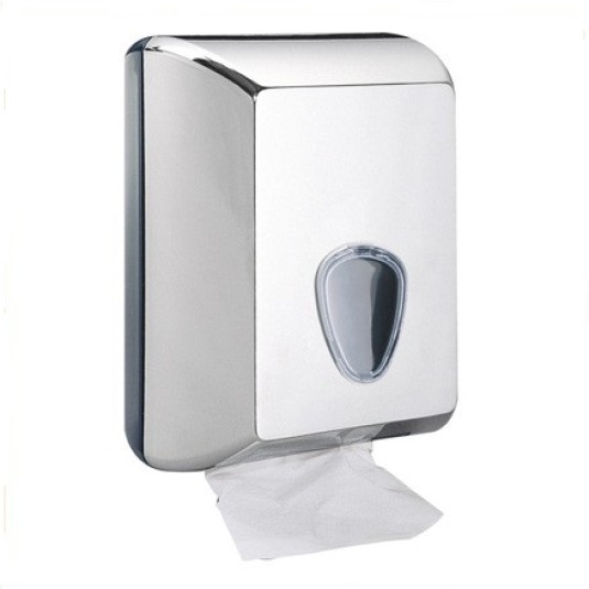 DISPENSER CARTA IGIENICA INTERFOGLIATA IN ABS CROMATO