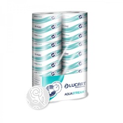 CARTA IGIENICA FASCETTATA IDROSOLUBILE AQUASTREAM 72 R