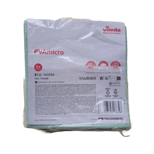 PANNO MULTIUSO PVA VILEDA LINEA ECOLOGICA VERDE - 5 PZ PANNO MULTIUSO PVA VILEDA LINEA ECOLOGICA VERDE - 5 PZ