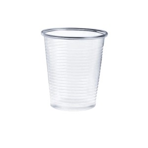 BICCHIERI RIGATI IN PLASTICA TRADIZIONALE NON ABBINABILI A COPERCHIO  ML 200 - 100 PZ