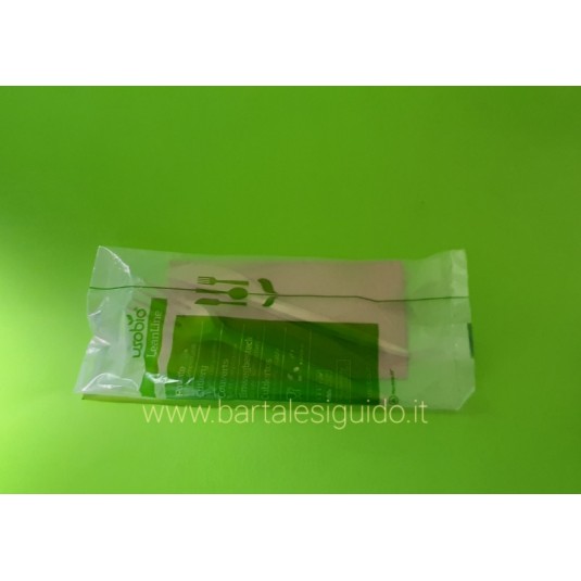 BIS FORCHETTA COLTELLO TOVAGLIOLO BIODEGRADABILE E COMPOSTABILE 200 PZ
