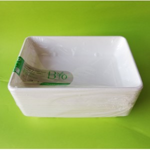 VASCHETTE  CONTENITORE RETTANGOLARE  IN POLPA DI CELLULOSA ML 1200 PZ.40