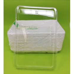 COPERCHI IN  RPET PLASTICA SECONDA VITA PER VASCHETTE RETTANGOLARE BYO