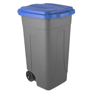 BIDONE  RACCOLTA DIFFERENZIATA CON RUOTE E COPERCHIO - CAPACITA' LT 80