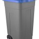BIDONE  RACCOLTA DIFFERENZIATA CON RUOTE E COPERCHIO - CAPACITA' LT 80