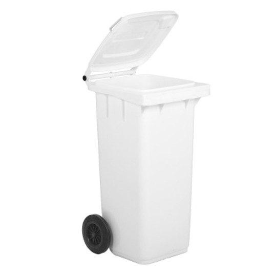 BIDONE INDUSTRIALE BIANCO  120 LITRI - CERTIFICATO UNI EN 840