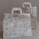 100 SACCHETTI  PER ASPORTO IN CARTA  DECORATA MEDIA 32 + 21X H 27