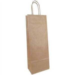 SHOPPER IN CARTA AVANA PER BOTTIGLIA 25 PZ