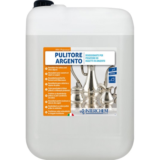 DETERGENTE DISOSSIDANTE LUCIDANTE PER OGGETTI IN ARGENTO 1X 10 LT TANICA DETERGENTE DISOSSIDANTE LUCIDANTE PER OGGETTI IN ARGENTO 1X 10 LT TANICA