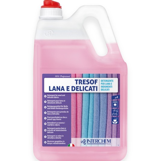 DETERSIVO LAVATRICE DELICATI CON ANTINFELTRENTE TRESOF  LT.5