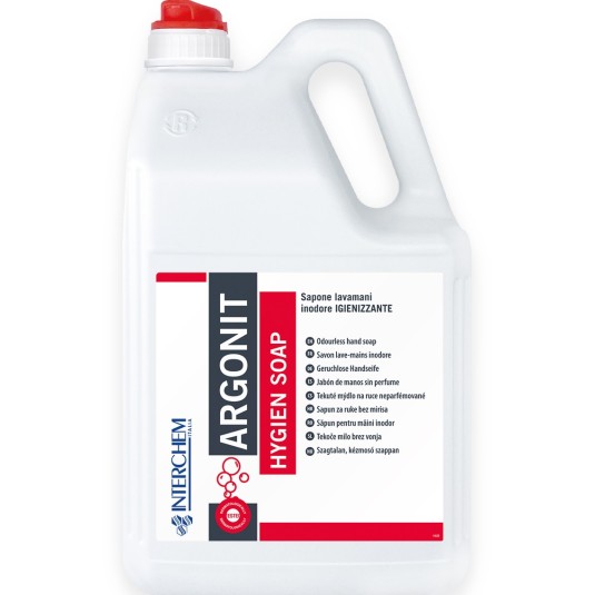 SAPONE LAVAMANI IGIENIZZANTE HACCP NON PROFUMATO LT. 5 PERFETTO PER OPERATORI DEL SETTORE ALIMENTARE