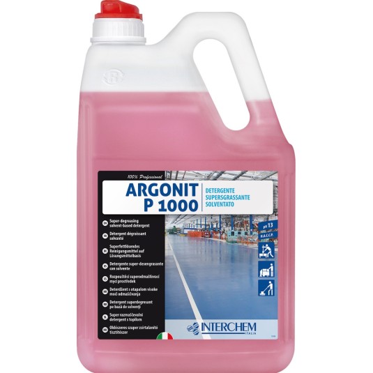 DETERGENTE SUPERSGRASSANTE SOLVENTATO CON ELEVATO POTERE DISTACCANTE ARGONIT P1000 LT.5 DETERGENTE SUPERSGRASSANTE SOLVENTATO CON ELEVATO POTERE DISTACCANTE ARGONIT P1000 LT.5