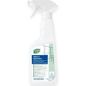 DETERGENTI VETRI E MULTIUSO VERDE ECO VETRI E SPOLVERO PRODOTTO A RIDOTTO IMPATTO AMBIENTALE CERTIFICATO ECOLABEL 6X750 ML