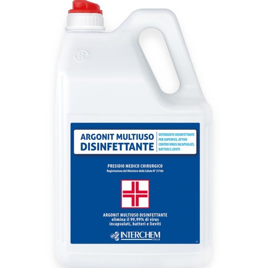 DISINFETTANTE ARGONIT MULTIUSO PER TUTTE LE SUPERFICI LAVABILI TANICA LT.5 DISINFETTANTE ARGONIT MULTIUSO PER TUTTE LE SUPERFICI LAVABILI TANICA LT.5