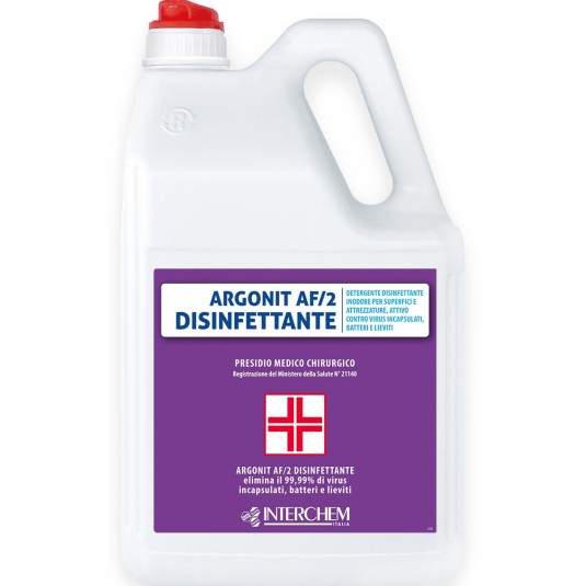 DISINFETTANTE INODORE PER ATTREZZATURE ALIMENTARI ARGONIT AF 2 LT.5 DISINFETTANTE INODORE PER ATTREZZATURE ALIMENTARI ARGONIT AF 2 LT.5