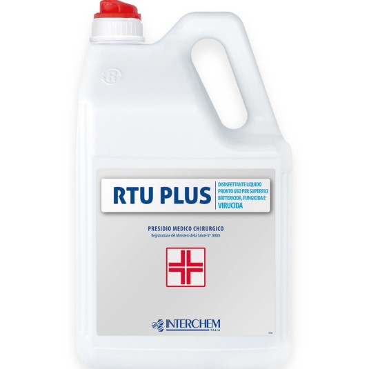 DISINFETTANTE RTU PRONTO ALL'USO BATTERICIDA FUNGICIDA E VIRUCIDA - TANICA LT.5 DISINFETTANTE RTU PRONTO ALL'USO BATTERICIDA FUNGICIDA E VIRUCIDA - TANICA LT.5