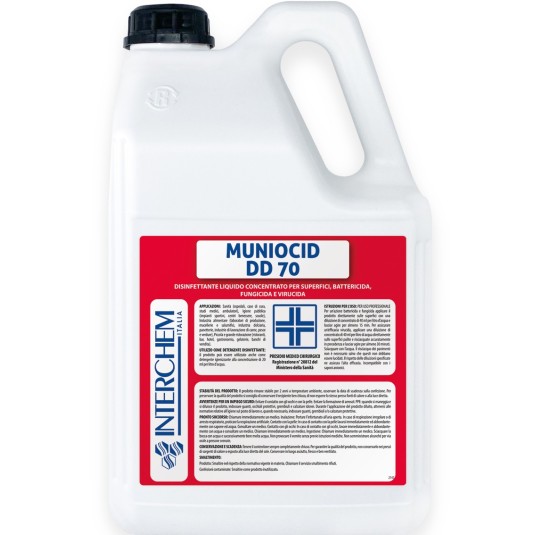 DISINFETTANTE DETERGENTE CONCENTRATO AD ALTO SPETTRO PRIVO DI ALDEIDE MUNIOCID DD 70 2 X 5LT