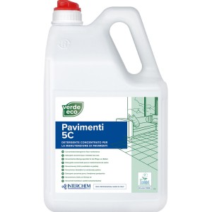 DETERGENTE ECOLABEL PAVIMENTI  VERDE ECO LT 5 PRODOTTO A RIDOTTO IMPATTO AMBIENTALE ECOLABEL