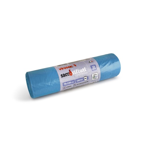 SACCHI NETTEZZA AZZURRO A ROTOLO 70X110 240 PZ SACCHI NETTEZZA AZZURRO A ROTOLO 70X110 240 PZ