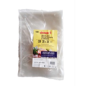 BUSTE PER SOTTOVUOTO E COTTURA LISCE VUOTOSAC PER ALIMENTI 30X40 CM PZ.100