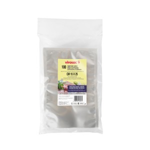 BUSTE SOTTOVUOTO E COTTURA  LISCE PER ALIMENTI 100 PZ 15X25