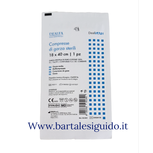 GARZA STERILE 18X40 RICAMBIO PER VALIGETTA PRONTO SOCCORSO