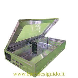 TIN CAT TRAPPOLA A CATTURA MULTIPLA  - STAZIONE MONITORAGGIO E CATTURA IN METALLO PER TOPI E BLATTE 