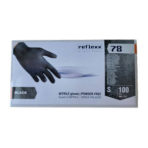 GUANTI MONOUSO NITRILE  NERO 100 PZ - SMALL