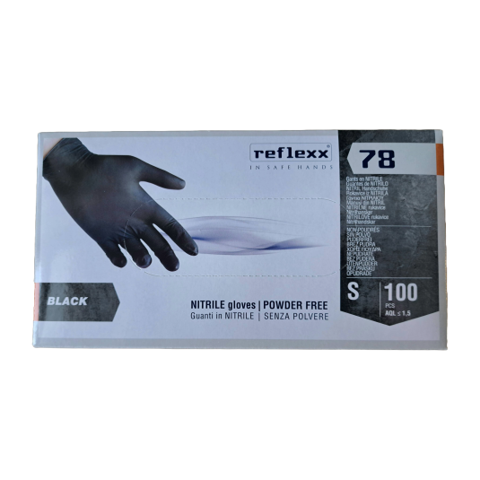 GUANTI MONOUSO NITRILE NERO 100 PZ - SMALL GUANTI MONOUSO NITRILE NERO 100 PZ - SMALL