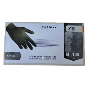 GUANTI MONOUSO NITRILE  NERO 100 PZ - MEDIA