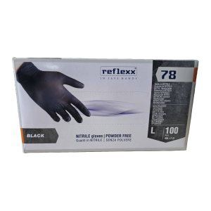 GUANTI MONOUSO NITRILE  NERO 100 PZ - LARGE