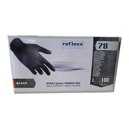 GUANTI MONOUSO NITRILE NERO 100 PZ - LARGE GUANTI MONOUSO NITRILE NERO 100 PZ - LARGE