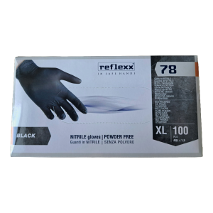 GUANTI MONOUSO NITRILE  NERO 100 PZ - EXTRA LARGE