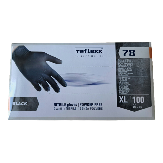 GUANTI MONOUSO NITRILE NERO 100 PZ - EXTRA LARGE GUANTI MONOUSO NITRILE NERO 100 PZ - EXTRA LARGE
