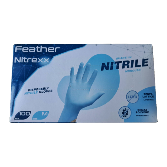GUANTI MONOUSO NITRILE AZZURRO LEGGERI - MEDIA GUANTI MONOUSO NITRILE AZZURRO LEGGERI - MEDIA