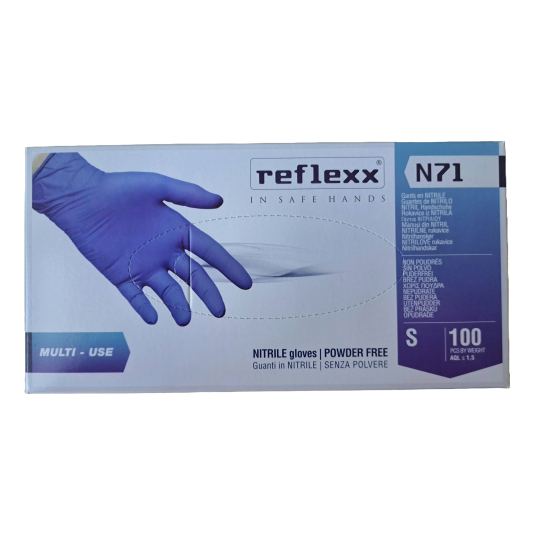 GUANTI MONOUSO IN NITRILE AZZURRO PZ.100 - SMALL GUANTI MONOUSO IN NITRILE AZZURRO PZ.100 - SMALL