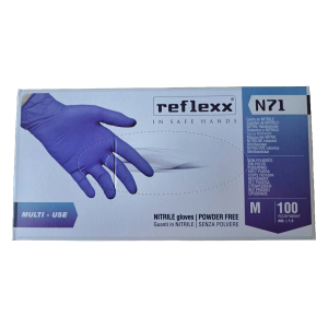 GUANTI MONOUSO IN NITRILE AZZURRO PZ.100 - MEDIA
