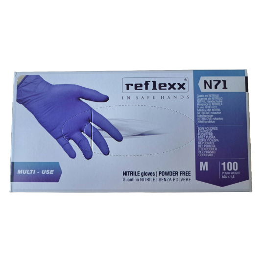 GUANTI MONOUSO IN NITRILE AZZURRO PZ.100 - MEDIA GUANTI MONOUSO IN NITRILE AZZURRO PZ.100 - MEDIA