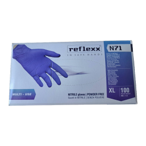 GUANTI MONOUSO IN NITRILE AZZURRO PZ.100 - LARGE