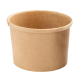 BARATTOLO IN CARTONCINO AVANA PER ALIMENTI CON COPERCHIO TRASPARENTE  50 PZ  - ML 360 