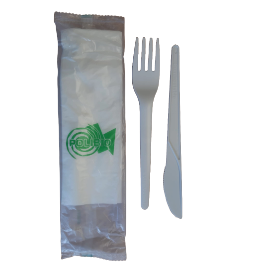 POSATE COMPOSTABILI - BIS IN PLA BIODEGRADABILE  COMPOSTABILE PZ.100