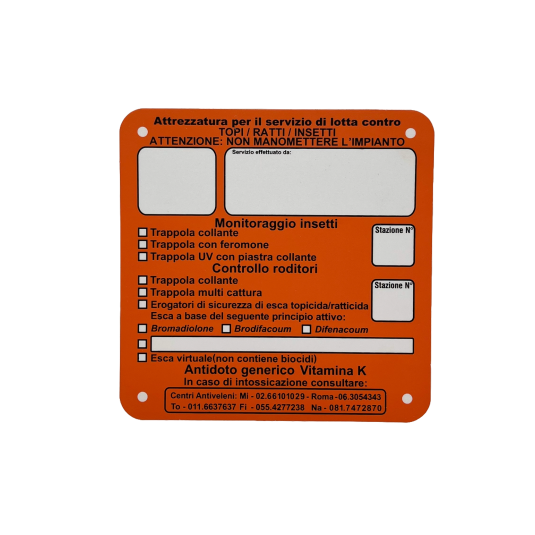 CONTROLLO INFESTANTI - CARTELLO DI SEGNALAZIONE MONITORAGGIO CONTROLLO INFESTANTI - CARTELLO DI SEGNALAZIONE MONITORAGGIO