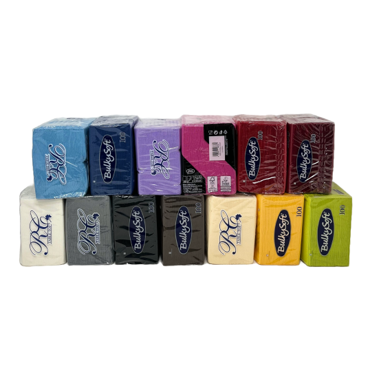 TOVAGLIOLI IN CARTA APERITIVO 24X24 COLORI  ASSORTITI 1000 PZ