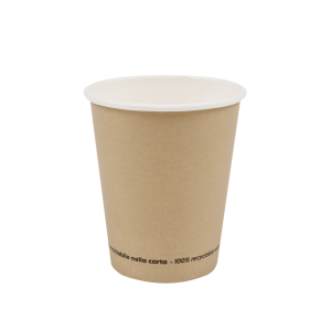 BICCHIERI CAPPUCCINO CARTONCINO AVANA ML 250 RICICLABILE 50 PZ 