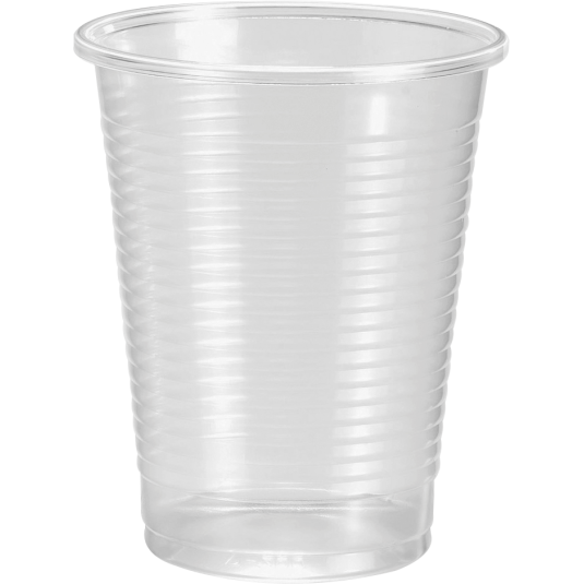 BICCHIERI RIGATI IN PLASTICA TRADIZIONALE NON ABBINABILI A COPERCHIO  ML 200 - 3000 PZ