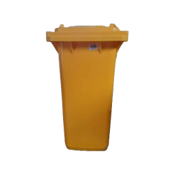 BIDONE INDUSTRIALE GIALLO 120 LITRI - CERTIFICATO UNI EN 840