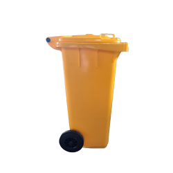 BIDONE INDUSTRIALE GIALLO 120 LITRI - CERTIFICATO UNI EN 840