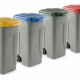 BIDONE  RACCOLTA DIFFERENZIATA CON RUOTE E COPERCHIO - CAPACITA' LT 100