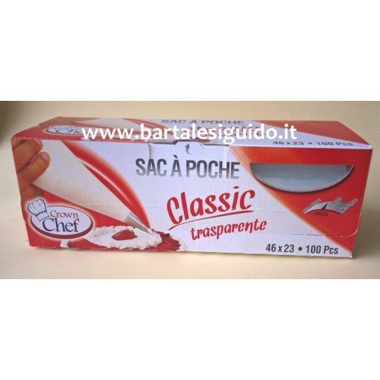 SACCA POCHE MONOUSO MEDIUM CLASSICA ANTISCIVOLO MISURA 46X23 CM PZ.100